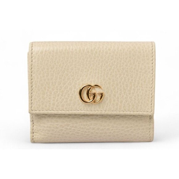 Gucci Mini Wallet Trifold Folded Wallet Petite Marmont Petite